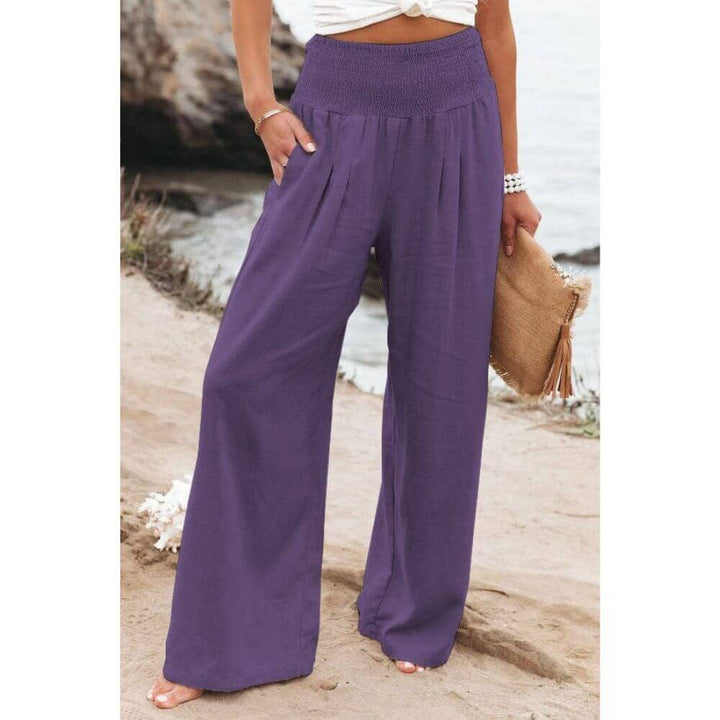 Wide-Leg Beach Trousers for Women – Casual Lightweight for Summer