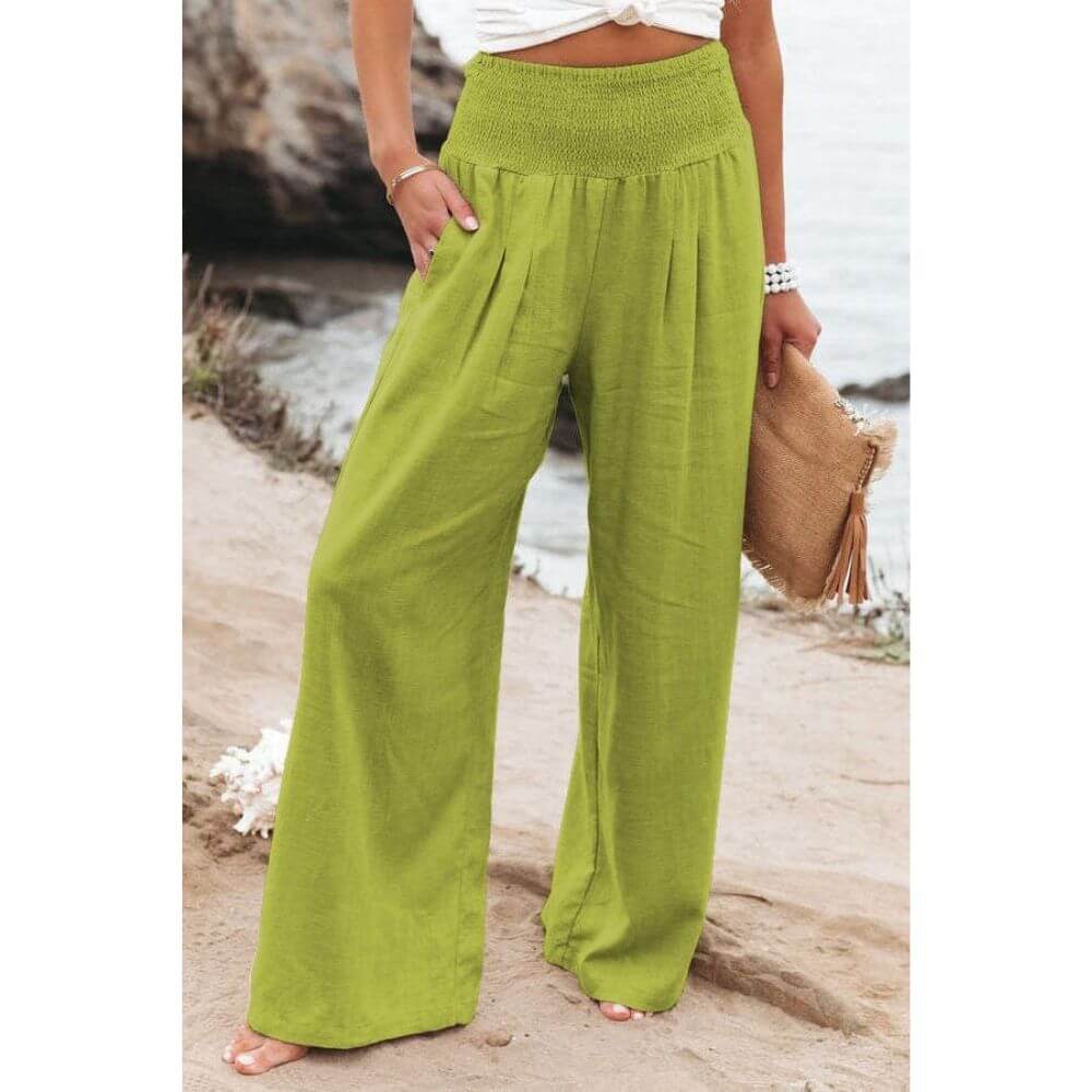 Wide-Leg Beach Trousers for Women – Casual Lightweight for Summer