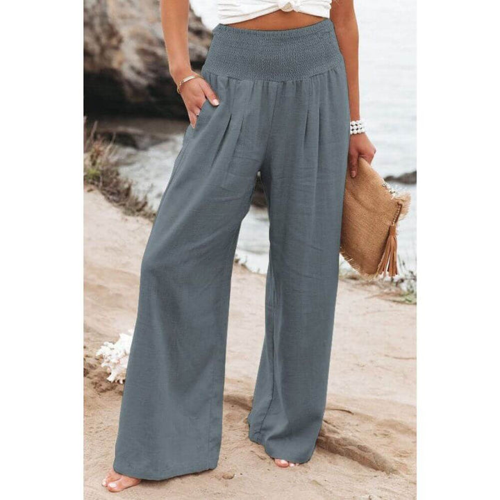 Wide-Leg Beach Trousers for Women – Casual Lightweight for Summer