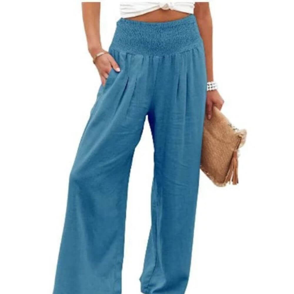 Wide-Leg Beach Trousers for Women – Casual Lightweight for Summer