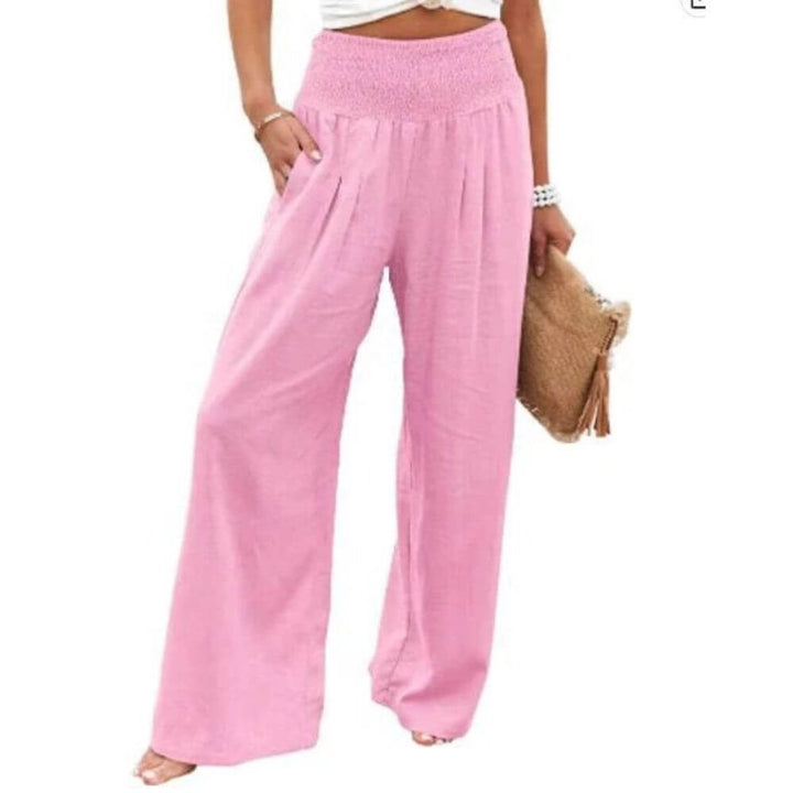 Wide-Leg Beach Trousers for Women – Casual Lightweight for Summer