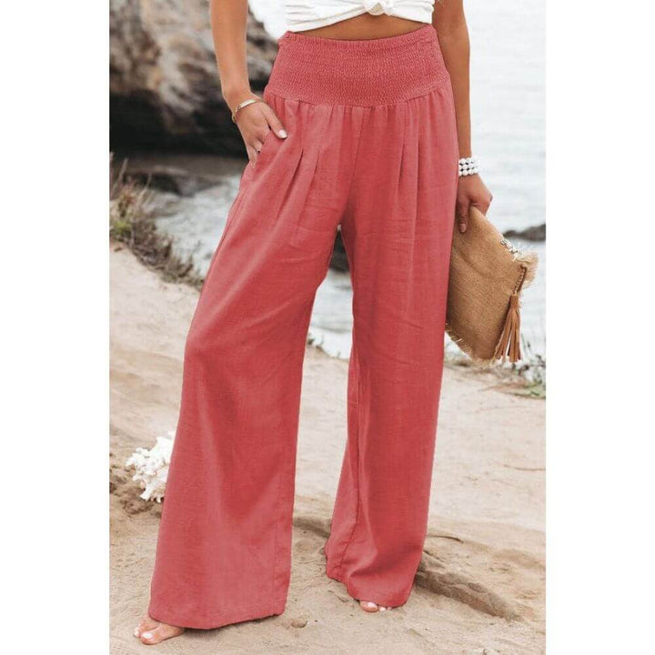 Wide-Leg Beach Trousers for Women – Casual Lightweight for Summer