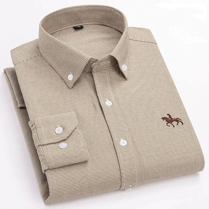 Smart Long-Sleeve Men’s Dress Shirt – Button Down, Tailored Fit