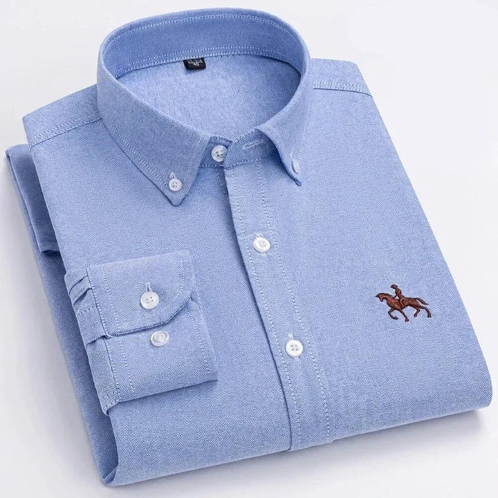 Smart Long-Sleeve Men’s Dress Shirt – Button Down, Tailored Fit
