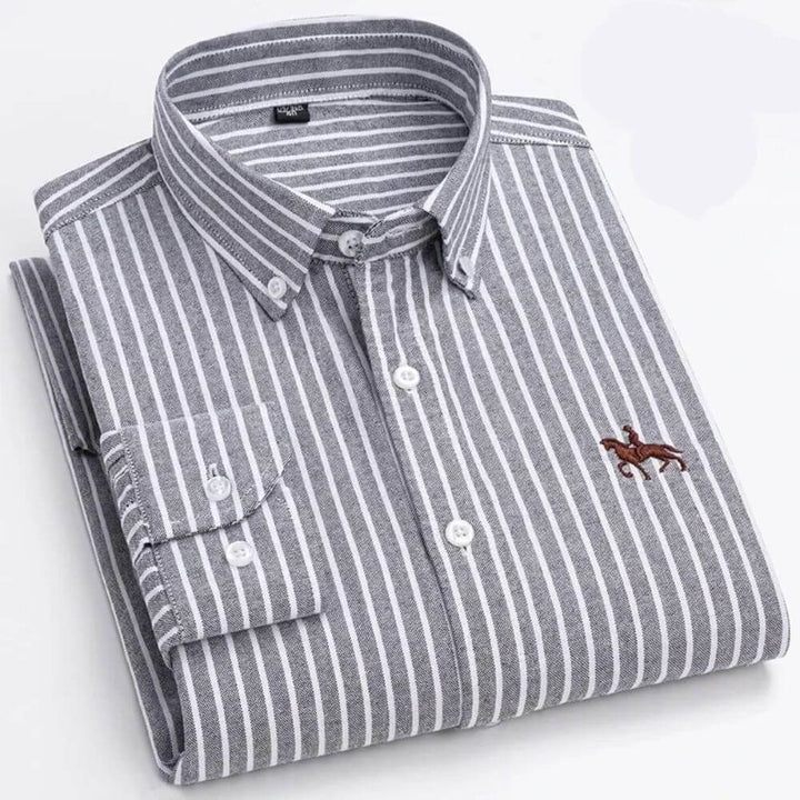 Smart Long-Sleeve Men’s Dress Shirt – Button Down, Tailored Fit