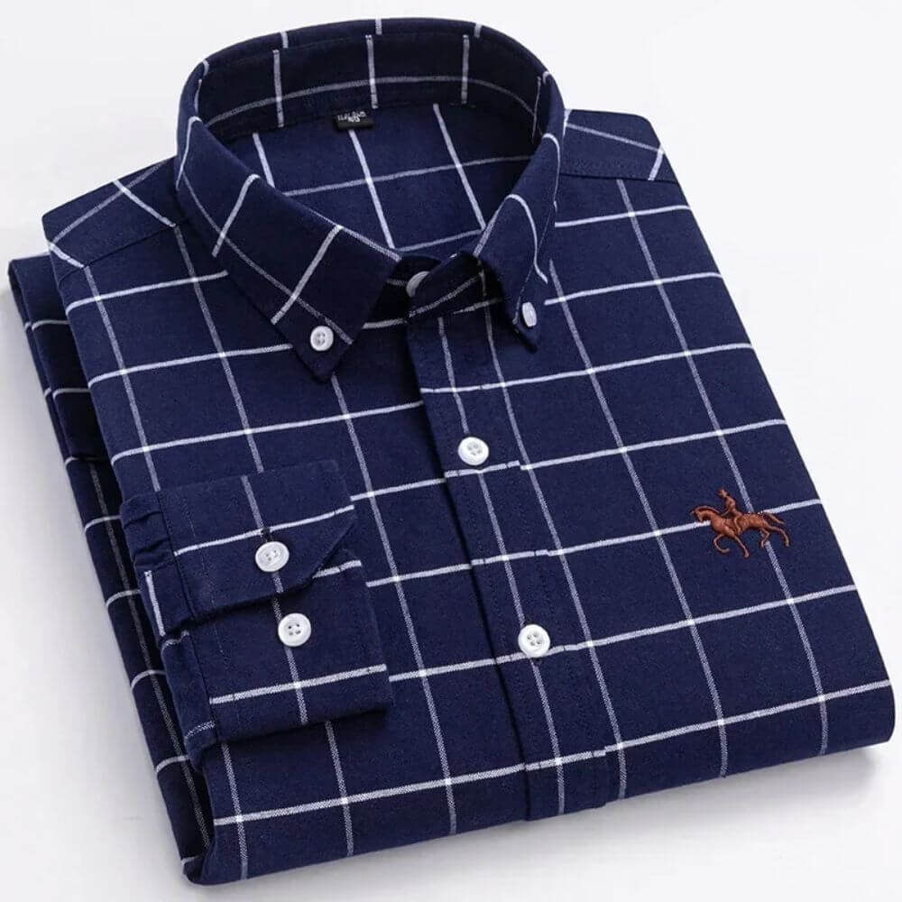 Smart Long-Sleeve Men’s Dress Shirt – Button Down, Tailored Fit