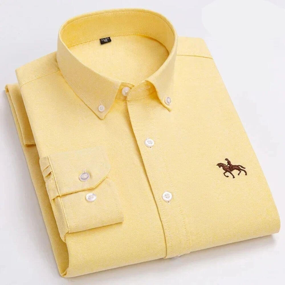 Smart Long-Sleeve Men’s Dress Shirt – Button Down, Tailored Fit
