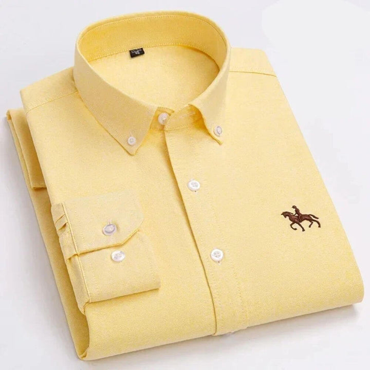 Smart Long-Sleeve Men’s Dress Shirt – Button Down, Tailored Fit