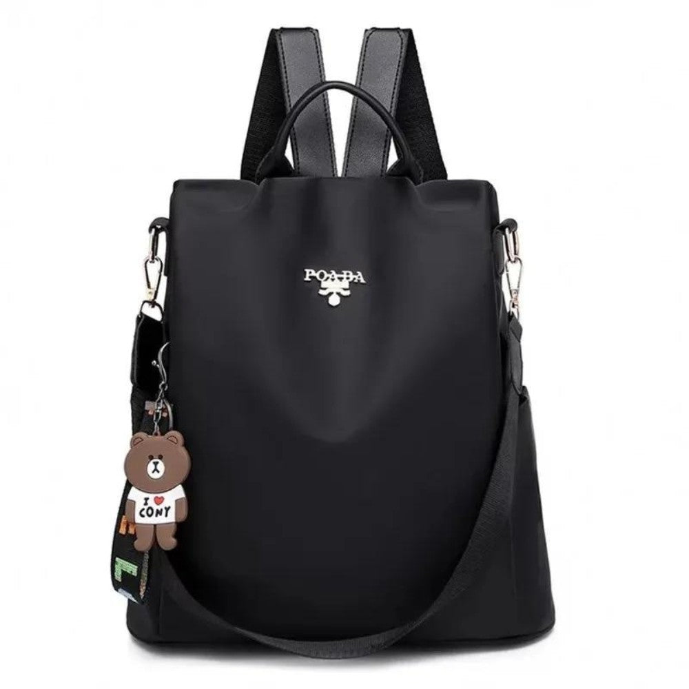 Black anti-theft travel bag backpack