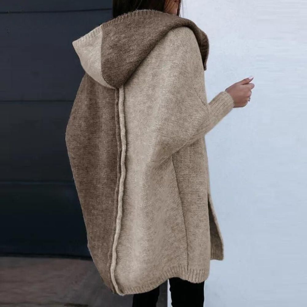 Women’s Oversized Wool-Blend Jacket with Relaxed Fit