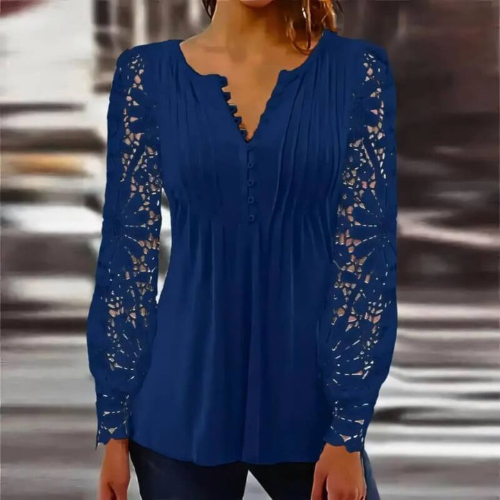 Lace Sleeve Blouse for Women – Long Sleeve, Elegant & Breathable