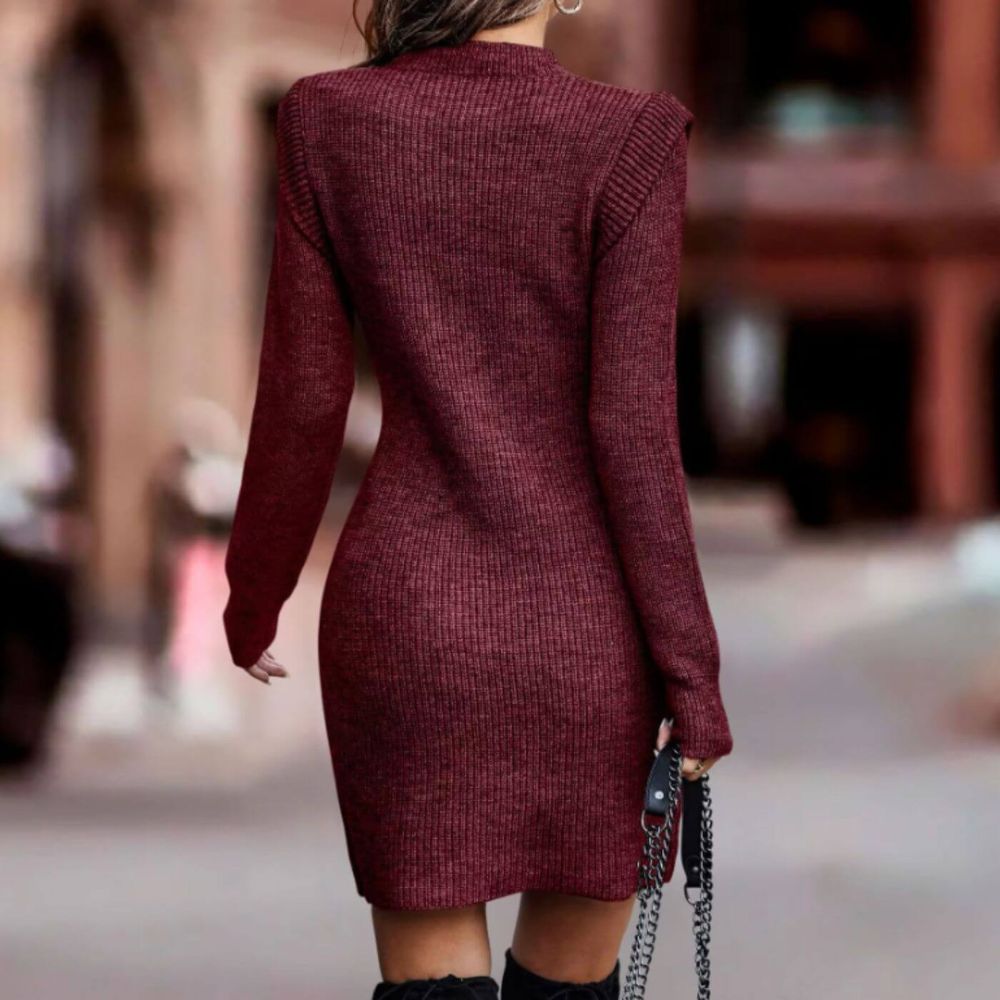 Knitted Midi Dress – Soft Ribbed Fit for Elegant Comfort
