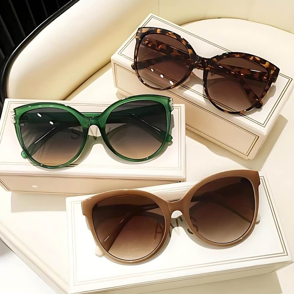 3 Varianten von Cat's Eye Sonnenbrillen