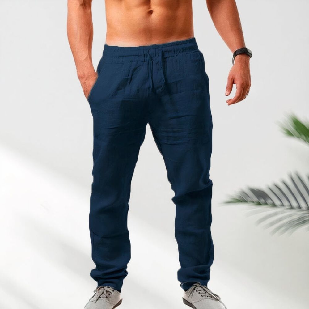 Men’s Lightweight Summer Trousers – Breathable with Adjustable Waist
