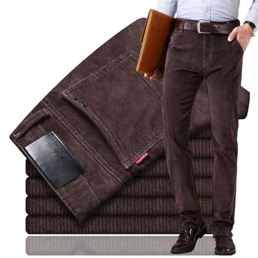 Men’s Slim Corduroy Trousers – Soft Feel & Smart Everyday Fit