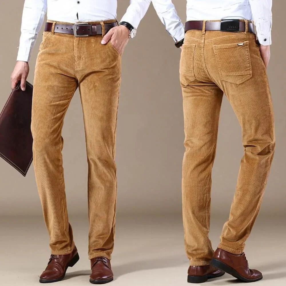 Men’s Slim Corduroy Trousers – Soft Feel & Smart Everyday Fit