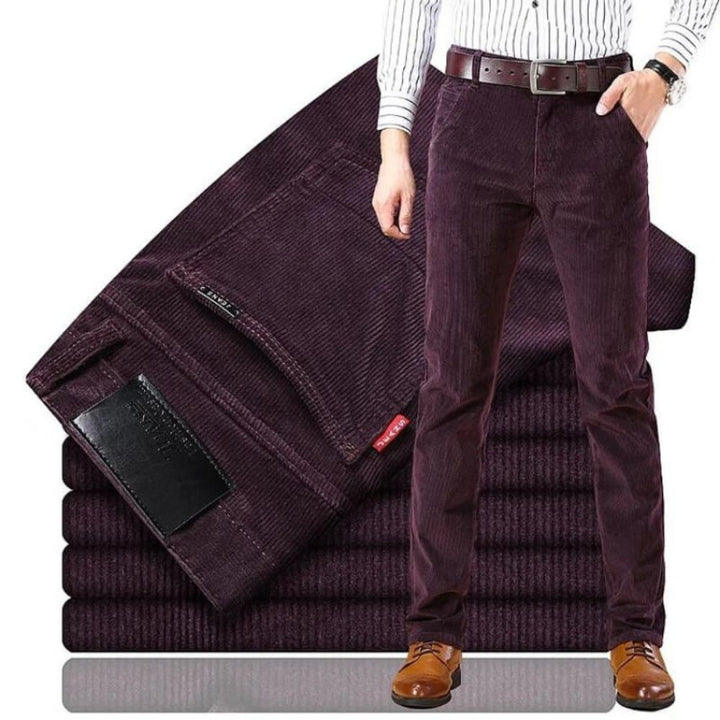 Men’s Slim Corduroy Trousers – Soft Feel & Smart Everyday Fit