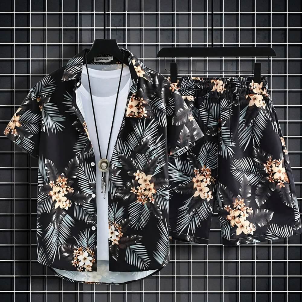 Black Hawaiian summer set