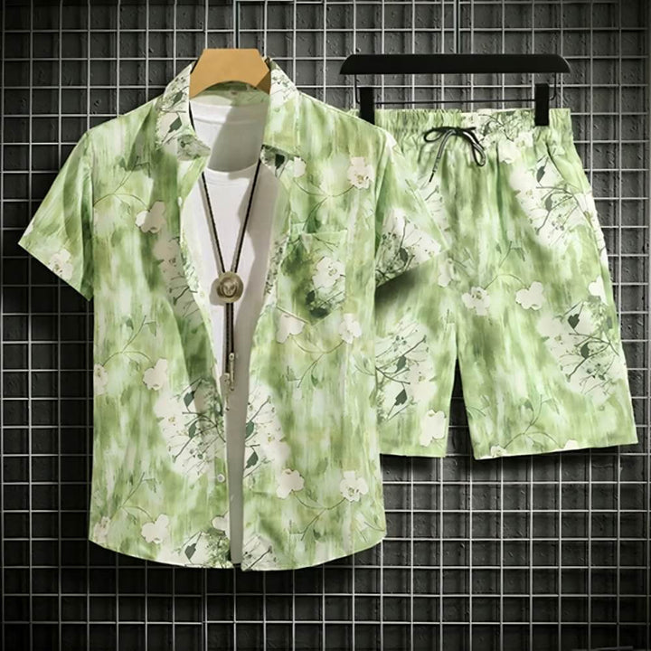 Light green Hawaiian summer set