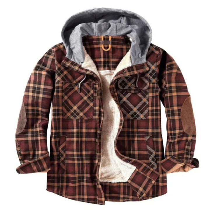 Men’s Checked Winter Shirt with Hood – Warm & Smart Casual Fit