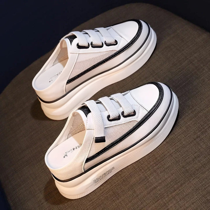 White Black Slip-on Sneakers