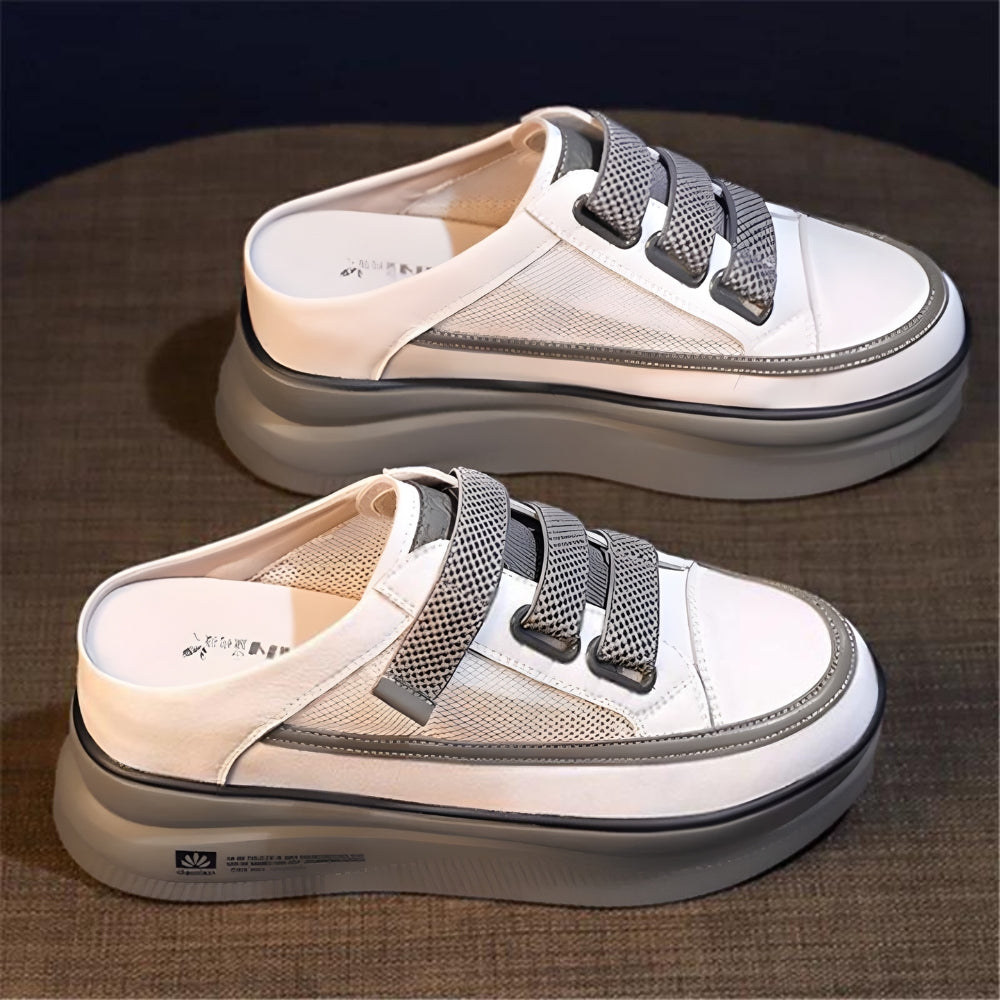 White grey Slip-on Sneakers