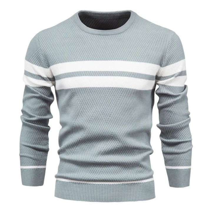 Men's Crew Neck Winter Sweater– Soft Knit & Colour Accent