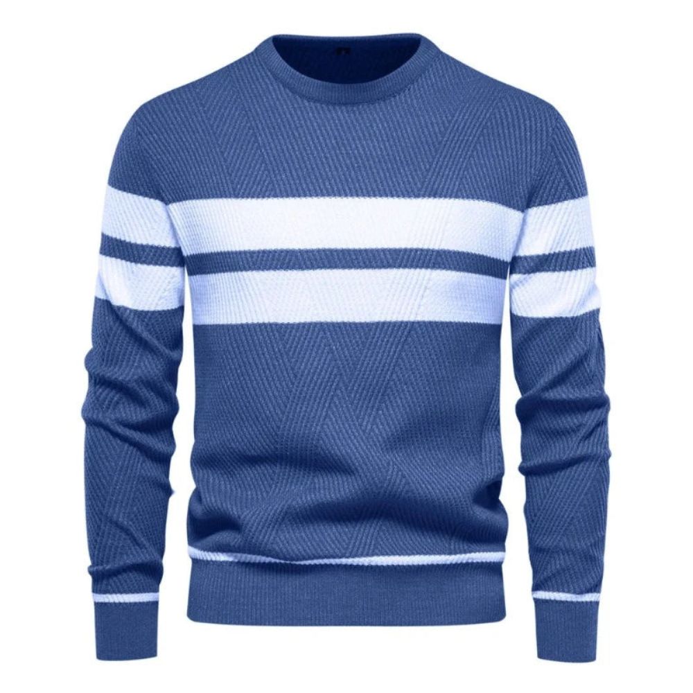 Men's Crew Neck Winter Sweater– Soft Knit & Colour Accent