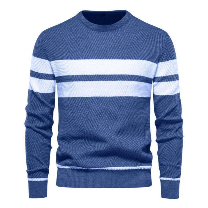 Men's Crew Neck Winter Sweater– Soft Knit & Colour Accent
