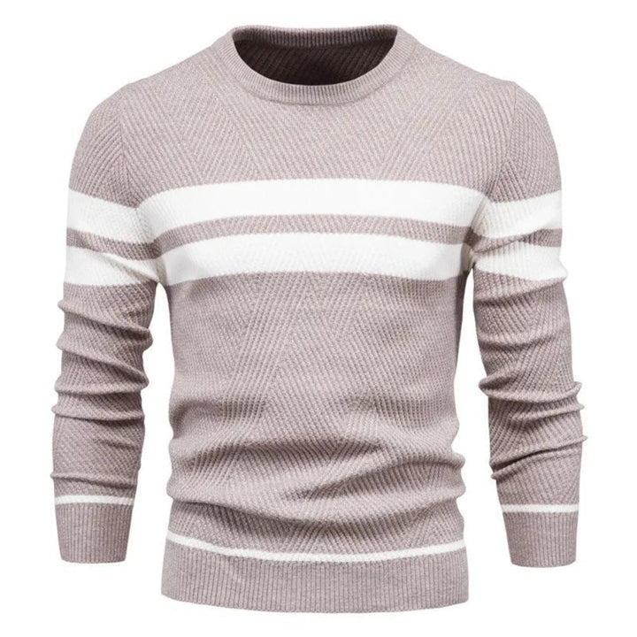 Men's Crew Neck Winter Sweater– Soft Knit & Colour Accent